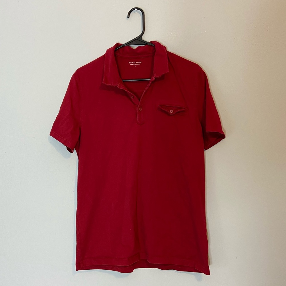 ⭐️Structure Men’s L Red Polo